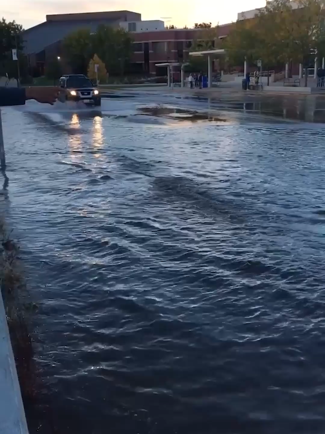 All right, now the party's here! 😩 🤣 #propertydamage #sinkhole #flood #firedepartment #truckcrashes #carfails #fail