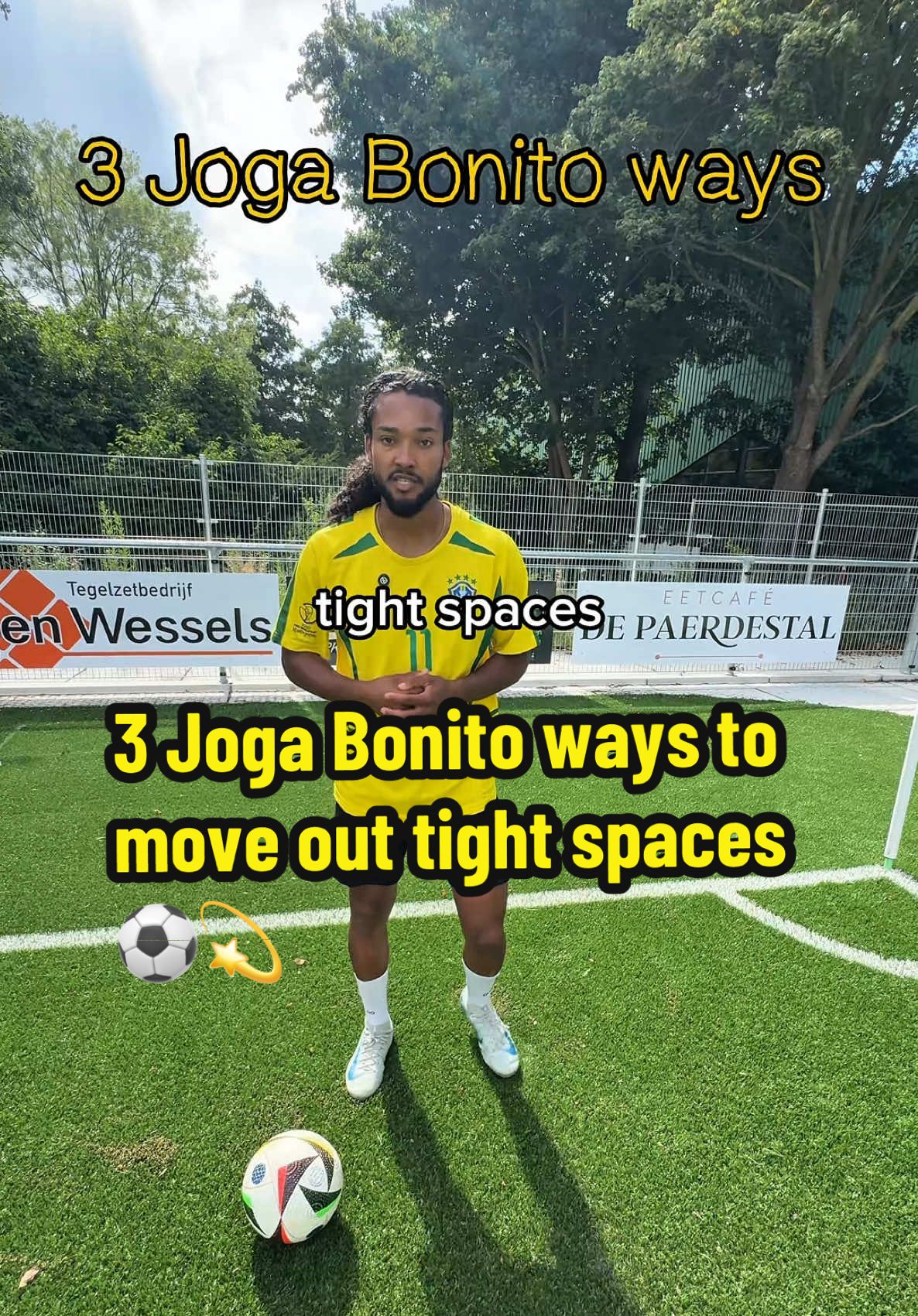 3 Joga Bonito ways to move out of tight spaces ⚽️💫#tyrellball #fyp #viralskills #hardskills #voorjou #footballtiktok #jogabonito #bringbackjogabonito 