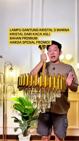 LAMPU GANTUNG KRISTAL 3 WARNA KRISTAL DARI KACA ASLI BAHAN PREMIUM HARGA SPESIAL PROMO! #lampu #lampugantung #lampugantungkristal #lampugantungruangtamu #lampugantungmurah @wansan-Lampu  