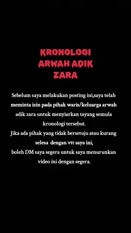 Kronologi kes ini dikongsi sebagai usaha menyampaikan maklumat dan kesedaran kepada masyarakat. Segala perkongsian dibuat dengan penuh hormat terhadap keluarga arwah. Mohon jasa baik semua agar tidak meninggalkan komen beremosi, berbaur tuduhan atau spekulasi. Hormatilah perasaan keluarga mangsa yang sedang berduka, dan juga proses siasatan rasmi yang sedang dijalankan oleh pihak Polis Diraja Malaysia serta Kementerian Pendidikan Malaysia. Sama-sama kita doakan agar kebenaran segera terbongkar dan keadilan ditegakkan dengan seadil-adilnya. Jika mampu, marilah kita lakukan solat hajat bersama agar Allah SWT membuka jalan kepada kebenaran dan ketenangan buat semua pihak yang terlibat. Jaga adab, jaga kata. Ini isu yang menyentuh hati dan melibatkan maruah insan yang telah pergi. 🤍 #zara #fyp #fyppppppppppppppppppppppp 