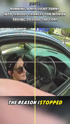 Running a Red Light Turns into Serious Charges for Woman Trying to Fool the Cops.1#cops #copsoftiktok #police #policeofficer #bodycam #crime #truecrime #truestory #foryou #fyp