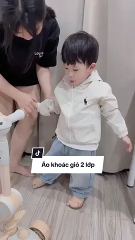 Áo khoác gió cho bé hai lớp #lehaimy #fyp 