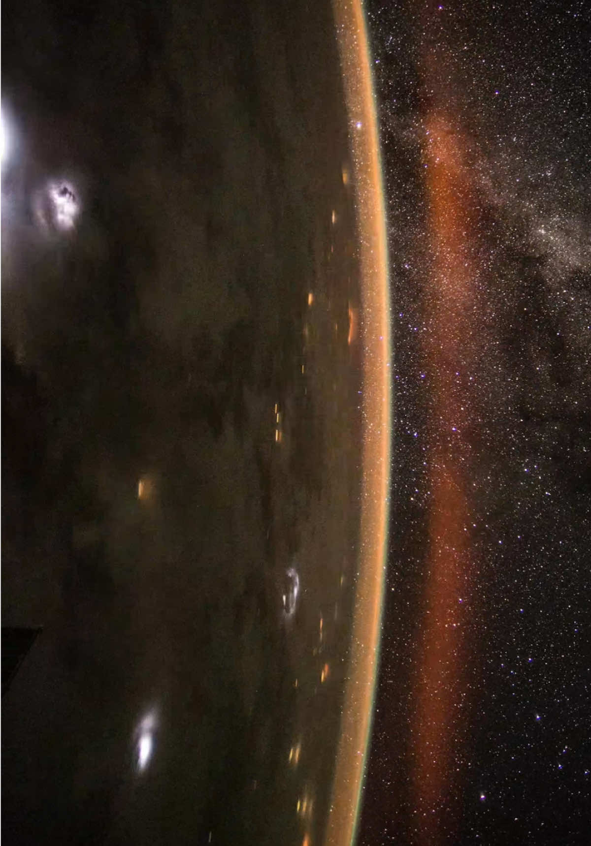 Earth at night from the ISS 🛰️ #space #lightning #timelapse #nasa #milkyway 