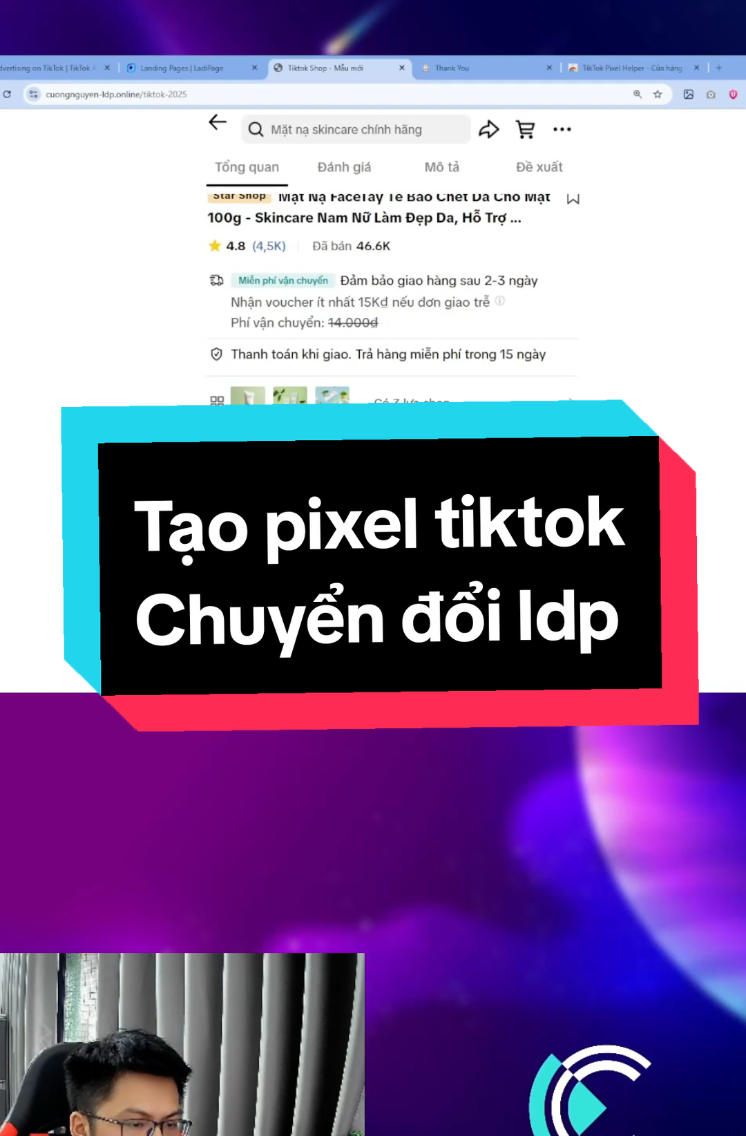 Tạo pixel tiktok ads và lên cam chuyển đổi mới nhất 2025 #landingpage #tiktokads 