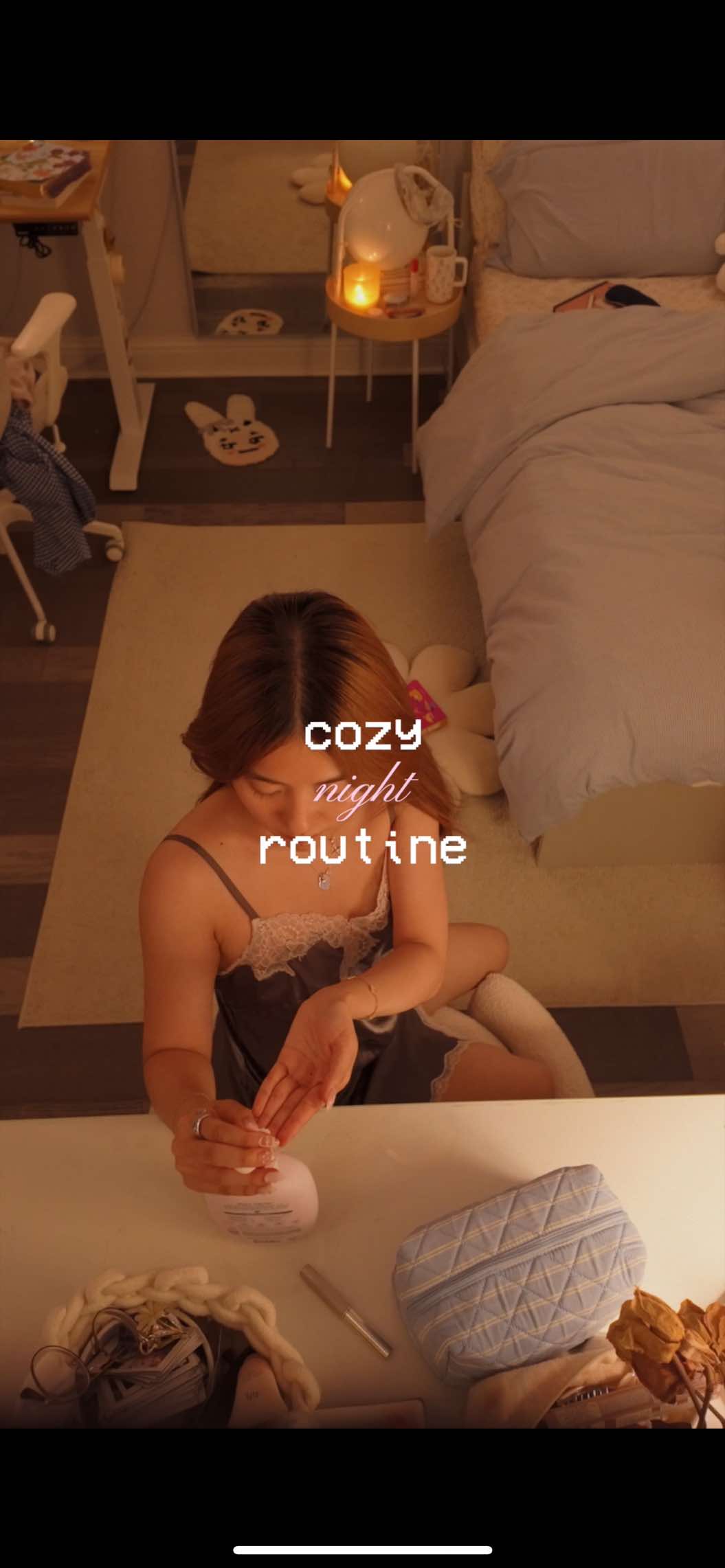asmr cozy night routine 🎀🌙🎐 #nightroutine #eveningroutine #asmr #cozy #cozyroom #cozyvibes #cozyaesthetic #aesthetic #pinterest #satisfying #SelfCare #selfcareroutine #routine #Lifestyle #unwindwithme #nightinmylife #cozynight #cozyathome #cozysetup #softgirl #cleangirlaesthetic @eos Products @Glossier @Papier @Urban Outfitters @Djerf Avenue @pigletinbed @rhode skin @Victoria’s Secret