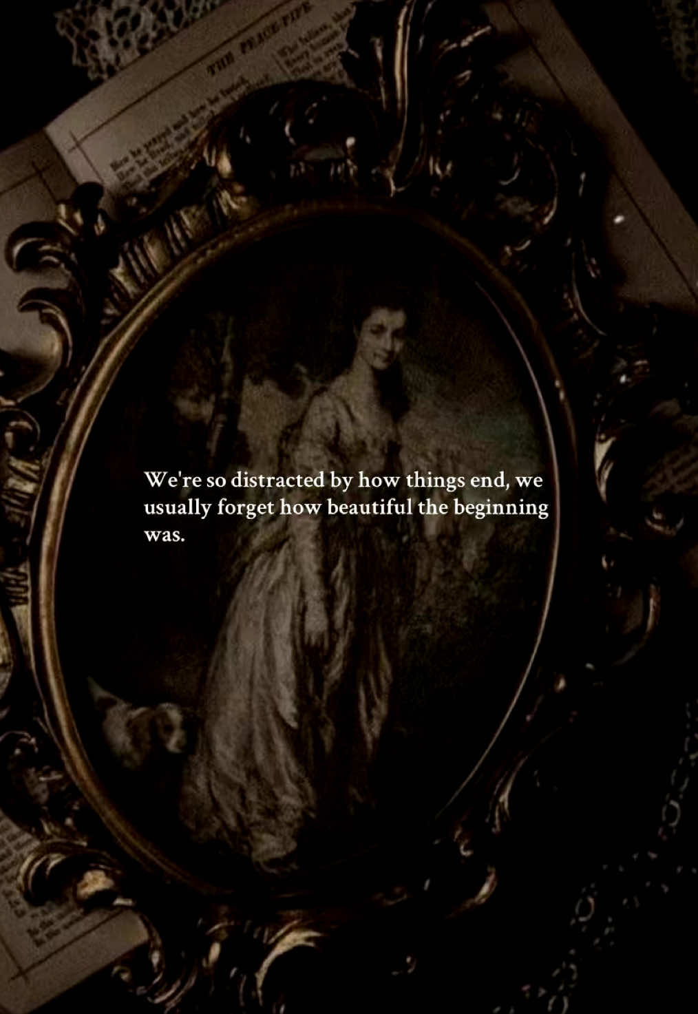 We're so distracted by how things end, we usually forget how beautiful the beginning was. #CapCut #fyp #poetrytok #academia #poetry #fypシ #daisyinthemargin #pinterest #darkacademia #iris 