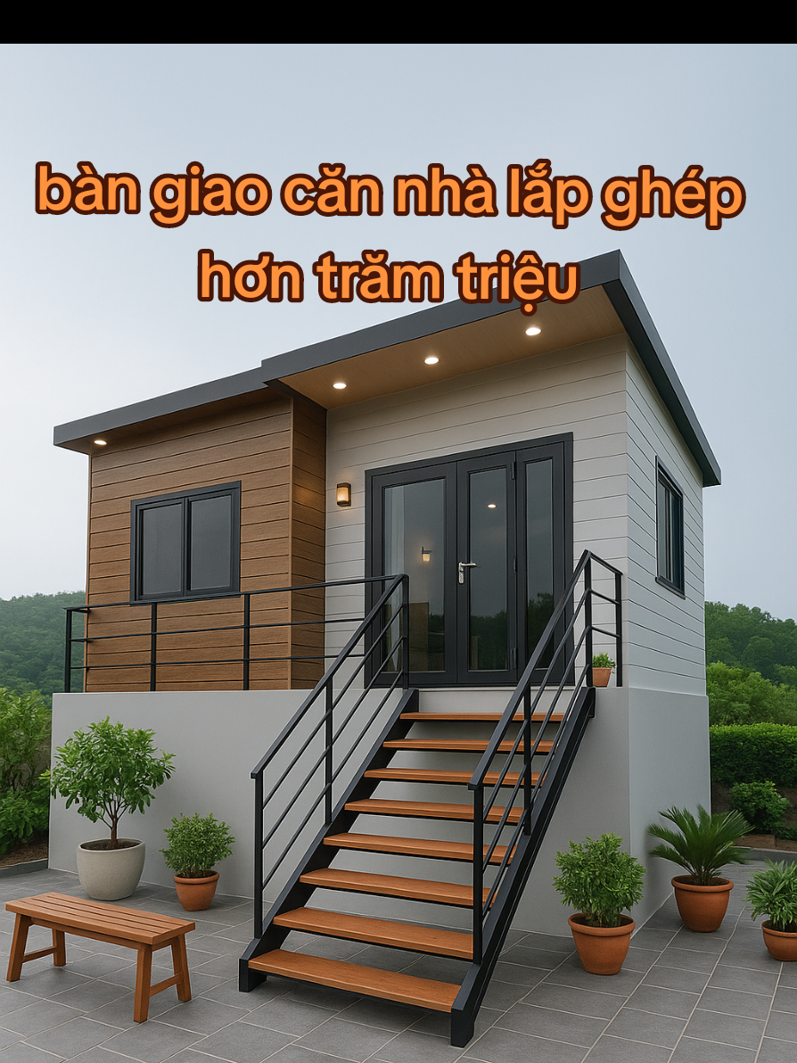 Nhà lắp ghép lắp trên sân thượng #nhalapghep #nhadidong #nhacontainer #nhadep2025 #nhacap4 