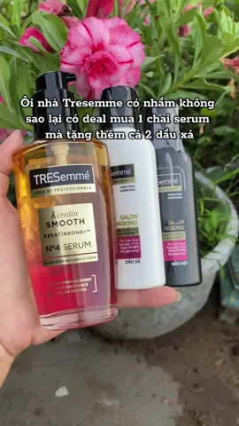 Dưỡng tóc tresemme tặng kèm 2 quà sl có hạn Giá và quà có thể thay đổi khi hết chương trình khuyến mãi #tiktok #unilever #tresemme #duongtoc #serum 