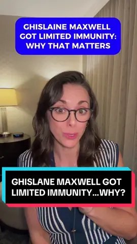 She got limited immunity. She talked for 9 hours. About 100 people. What does she expect in return? Thoughts? 