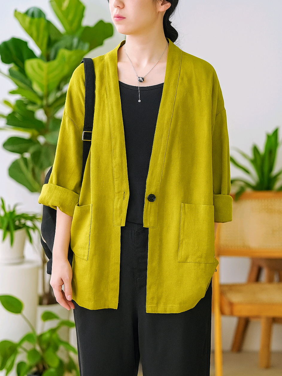 Blazer Jumbo Atasan Wanita Linen LD 120 Style Korea / Cardigan Wanita Murah MEDINA Outer Kancing Baju Panjang #blazerjumbo #medinaouter #outerwanita #cardiganwanita #atasanwidelinen #stylekorea #outerkekinian 