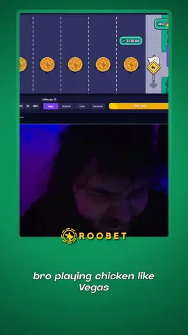 bro playing chicken like Vegas #orlando #roobet #streamerclip