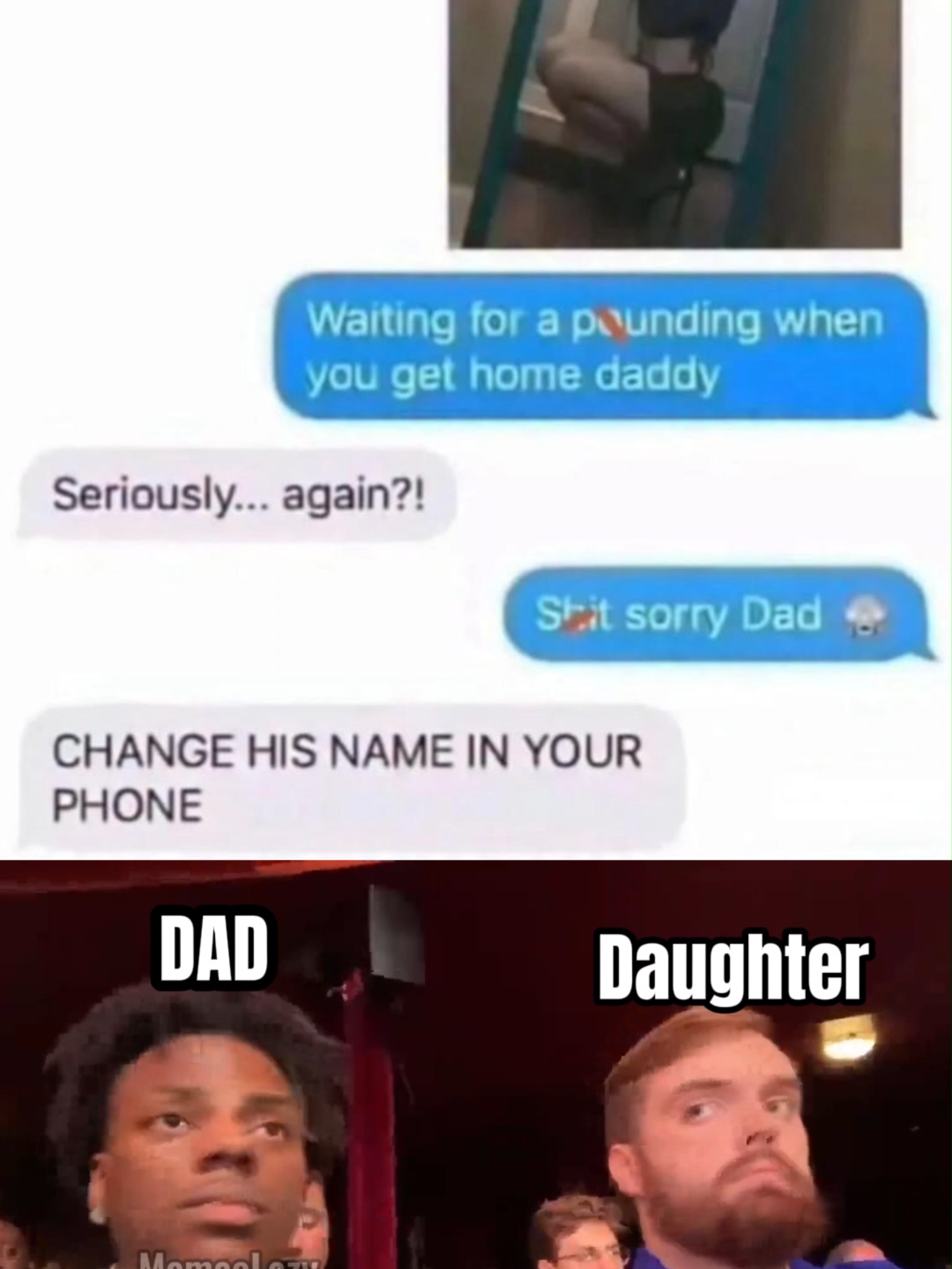 She was trying to text her boyfriend… But accidentally hit actual dad instead. The text. The pic. The horror. “CHANGE HIS NAME IN YOUR PHONE” got me screaming 😂 #wrongtext #awkwardmoment #funnyvideos #daddyissues #textfail #darkhumor #memeedit #viralshorts #memetok #speedmeme #memeo #wtfmemes #embarrassingmoment #relatable