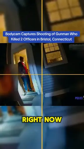 Bodycam Captures Shooting of Gunman Who Killed 2 Officers in Bristol, Connecticut #cops #copsoftiktok 