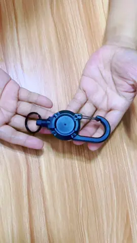 Anti-theft Metal Easy-to-pull  Buckle Rope Heavy Duty Retractable Pull Badges ID Reel Carabiner Key Holder Outdoor Tools Black #antitheft #metal #heavyduty #outdooor #keys #safety #fyp 