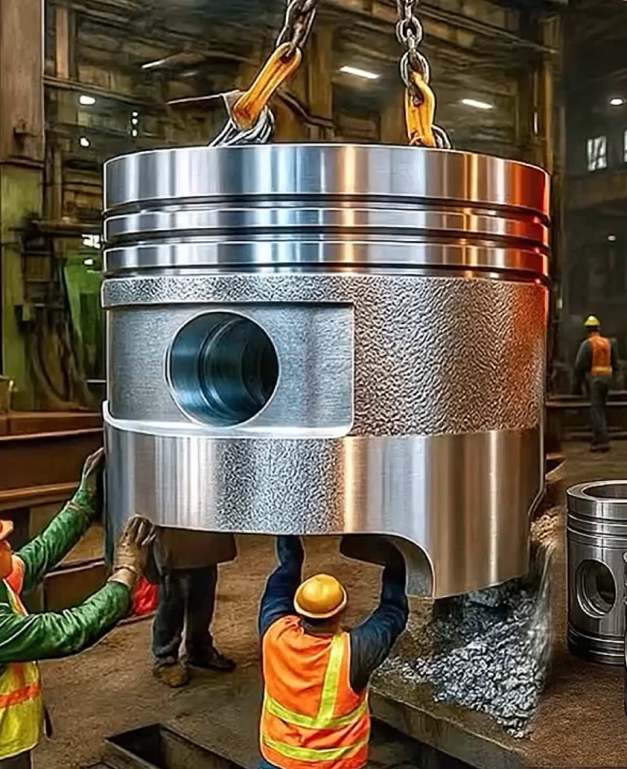 Production of Truck Engine Piston… #production #engine#piston#fypage#millionviews