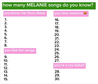 how many melanie songs do you know? #melaniemartinez #melaniemartinezfan #fyp #foryou #songquiz 