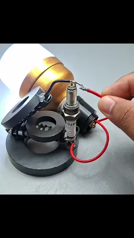 Part 2 | Amazing how to make free electricity energy using nail clippers with spark plug #freeenergy #freeelectricity #electric #freeenergygenerator220v #fyp #foryou 