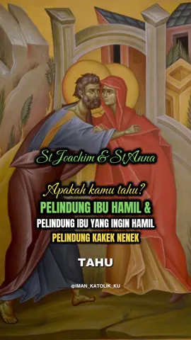 Apakah kamu tahu St Anna dan St Yoakim adalah pelindung ibu yang menginginkan kehamilan, ibu hamil, pelindung kakek dan nenek? Doa lengkap St Anna dan St Yoakim ada dalam linktree BIO AKUN iman katolikku. GRATIS. #katolik #omk #doa #gereja #stanna #hamil #maria 