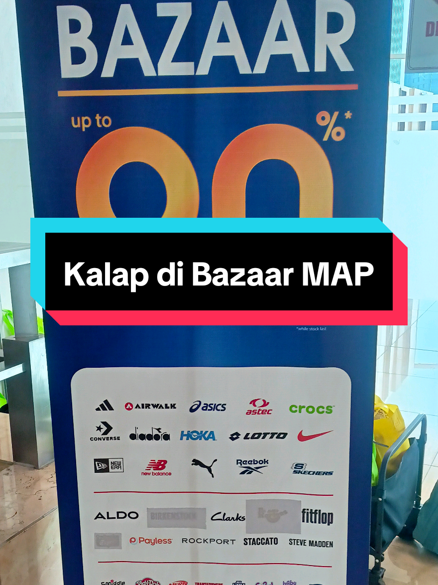 Baru tau ada bazaar MAP dkt rumah, utg besok gajian 🙏🏻 #bazaar #sepatu #diskon90% #MAP 