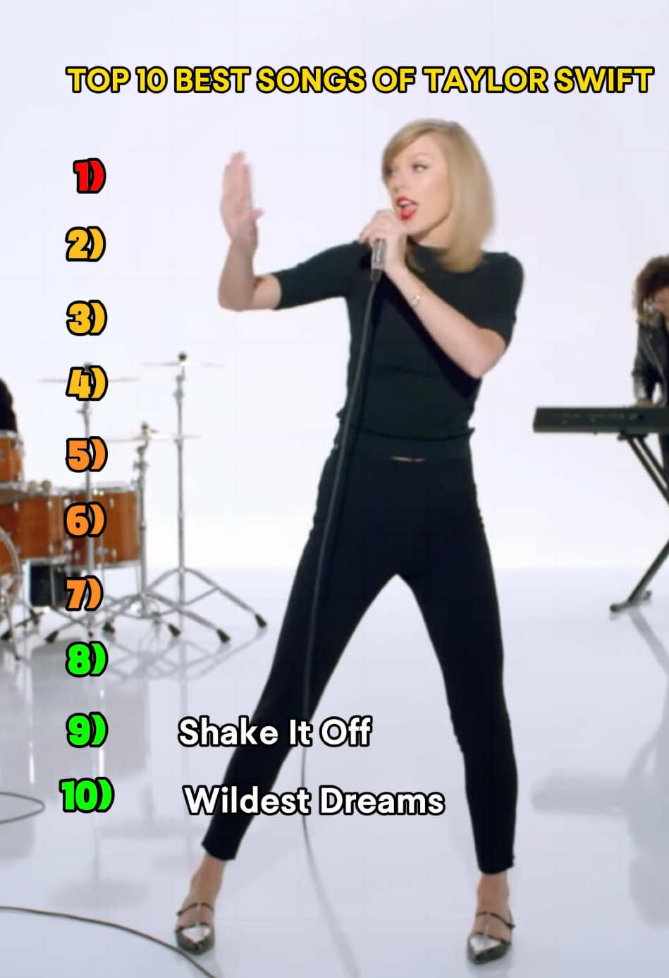 TOP 10 BEST SONGS OF TAYLOR SWIFT #pop #music #taylorswift #shakeitoff #wildestdreams # #fyp #wildestdreamstaylorsversion  #fypシ゚viral #foryou 