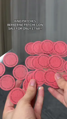 Kind patches have a sale on their berberine patches!! Only £7.68 for 30 patches!! Helps reduce cravings for snacking, reduces breakdown of carbohydrates in gut, and supports heart health! #kindpatches #berberinepatches #berberinebenefits #berberine #reducecravings #hearthealth #dealdrops #tiktokmademebuyit 