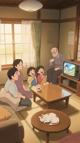 menonton TV bersama keluarga  #ghibli   #ghibliaesthetic   #animevibes   #animeart   #ghiblistyle        