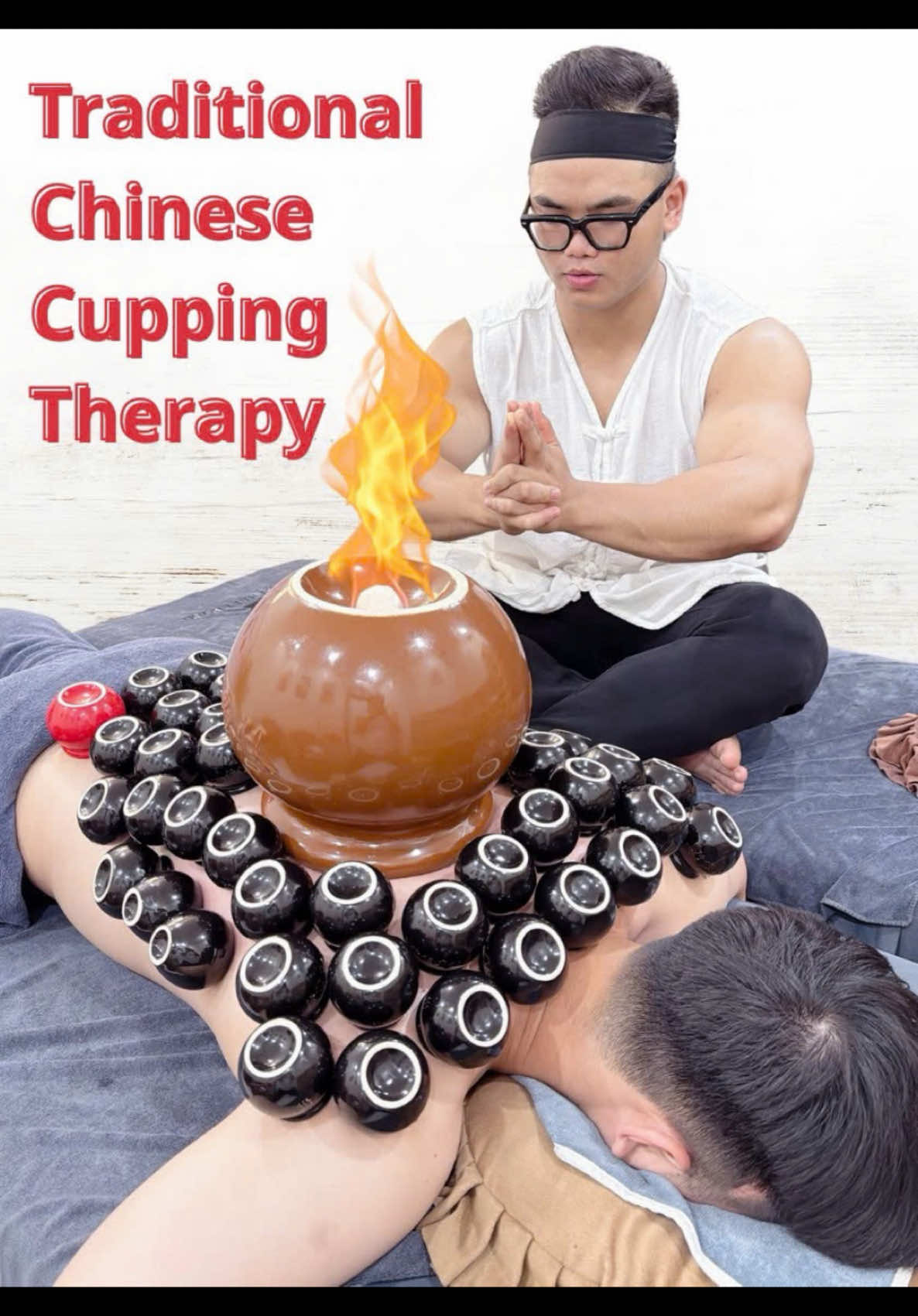 [ASMR]Traditional Chinese cupping therapy #asmr #cuppingtherapy #massage #tbodyreset #xuhuong#like 