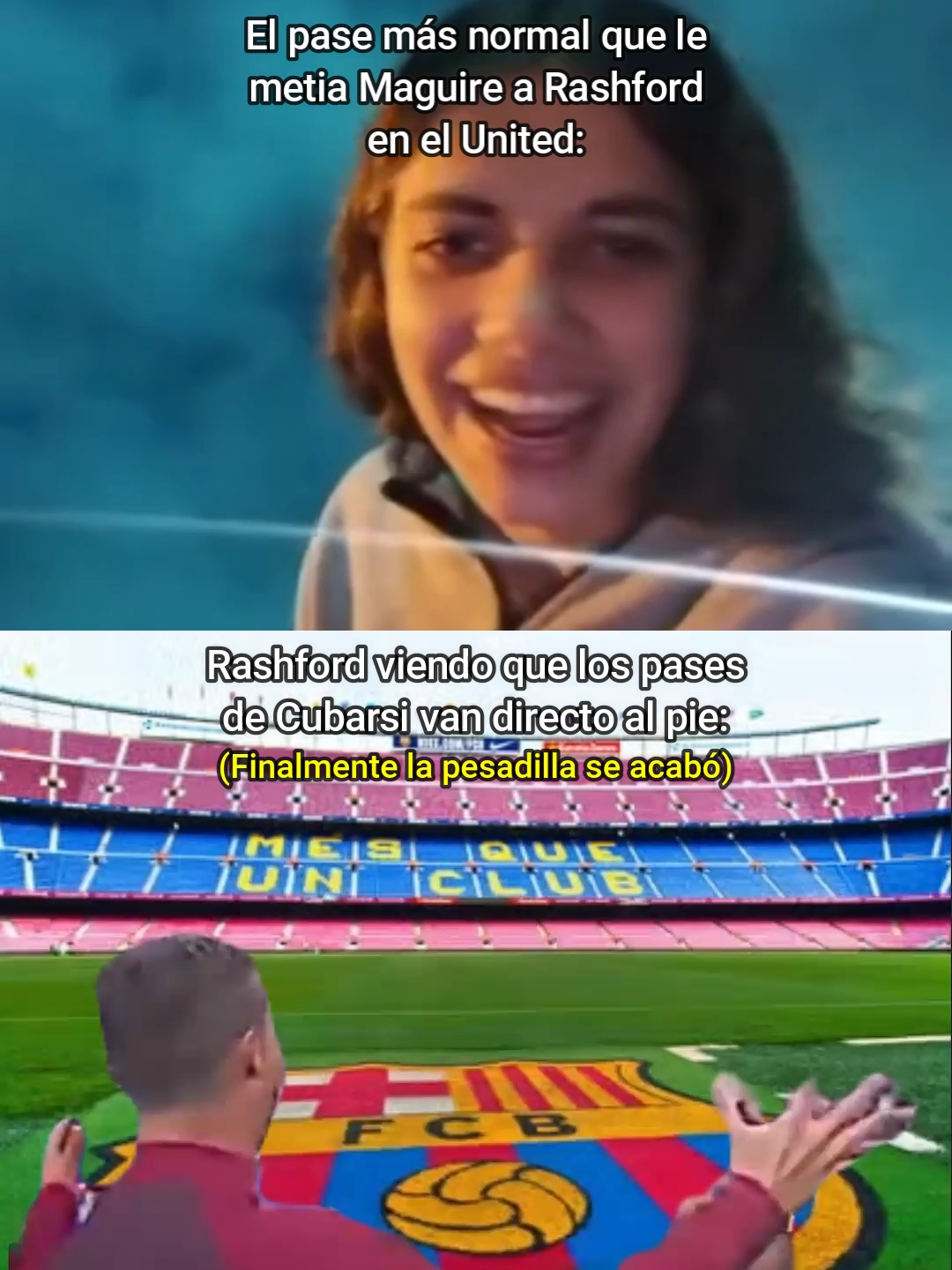Marcus Rashford viendo que en el Barcelona no juega junto a 10 panaderos como en el Manchester United