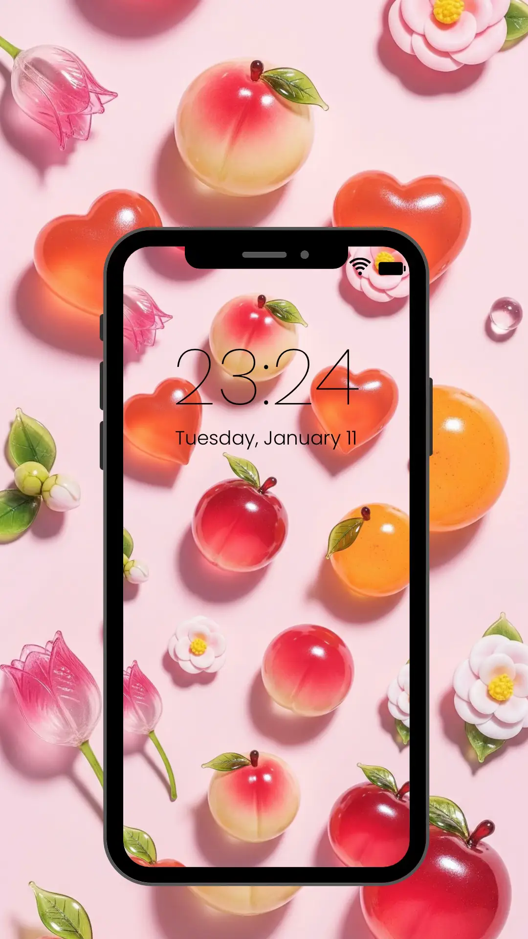 個人使用可能です☺︎ #wallpaper #壁紙 #ガラスフルーツ #glassfruit #aiart 