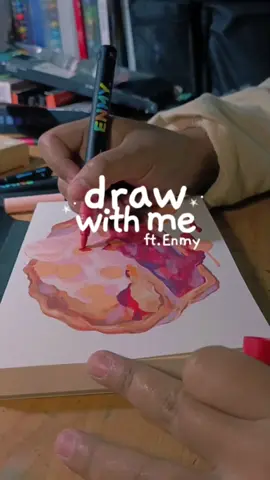 let's draw🥞✨ #enmy #enmyblackbox  #acrylicmarker #foodillustration 