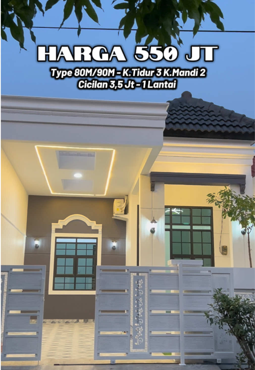Rumah 1 Lantai American Clasic Siap Huni Semifurnish Type Rumah 80M/90M. K. Tidur 3 K. Mandi 2 Cicilan 3,5 Jt Harga 550 Jt. #citraindahcity #foryou #fypシ゚ #jawabarat #bogor 