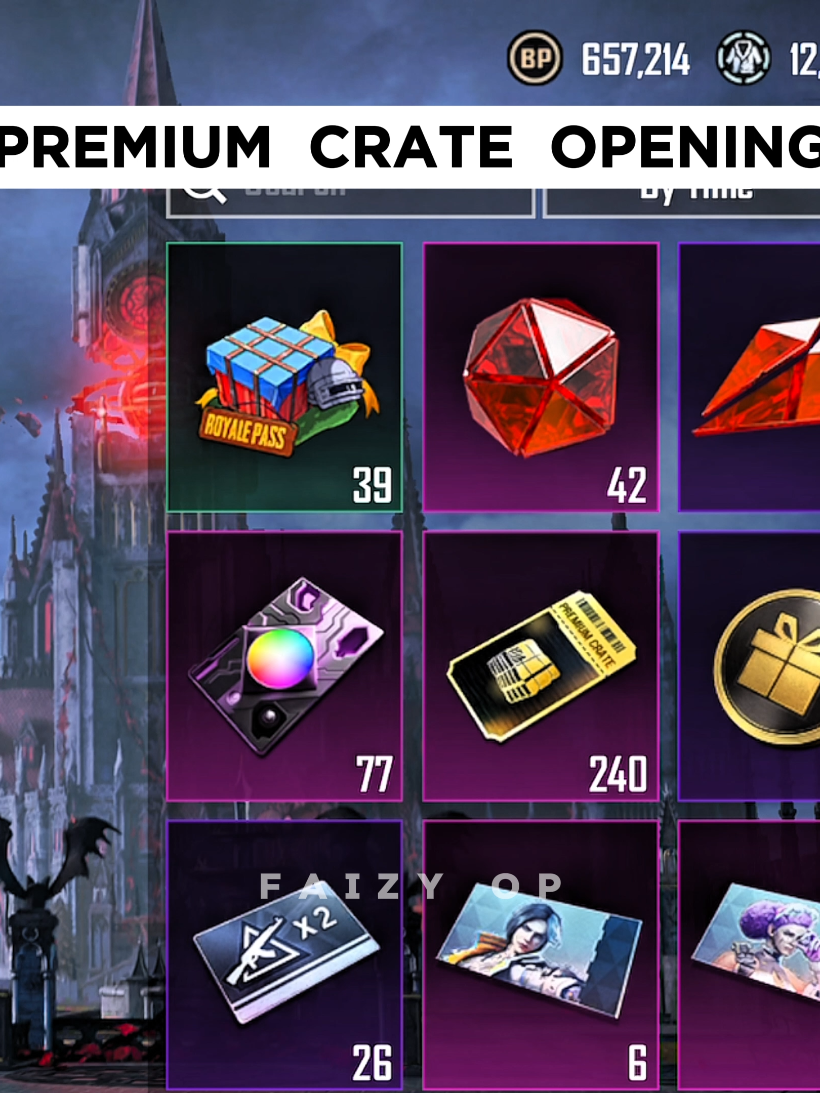 Premium Crate Opening 😍 #pubglover #pubgm #faizyop #pubgmobile #pubgmnextstarprogram #pubgmobilec8s24