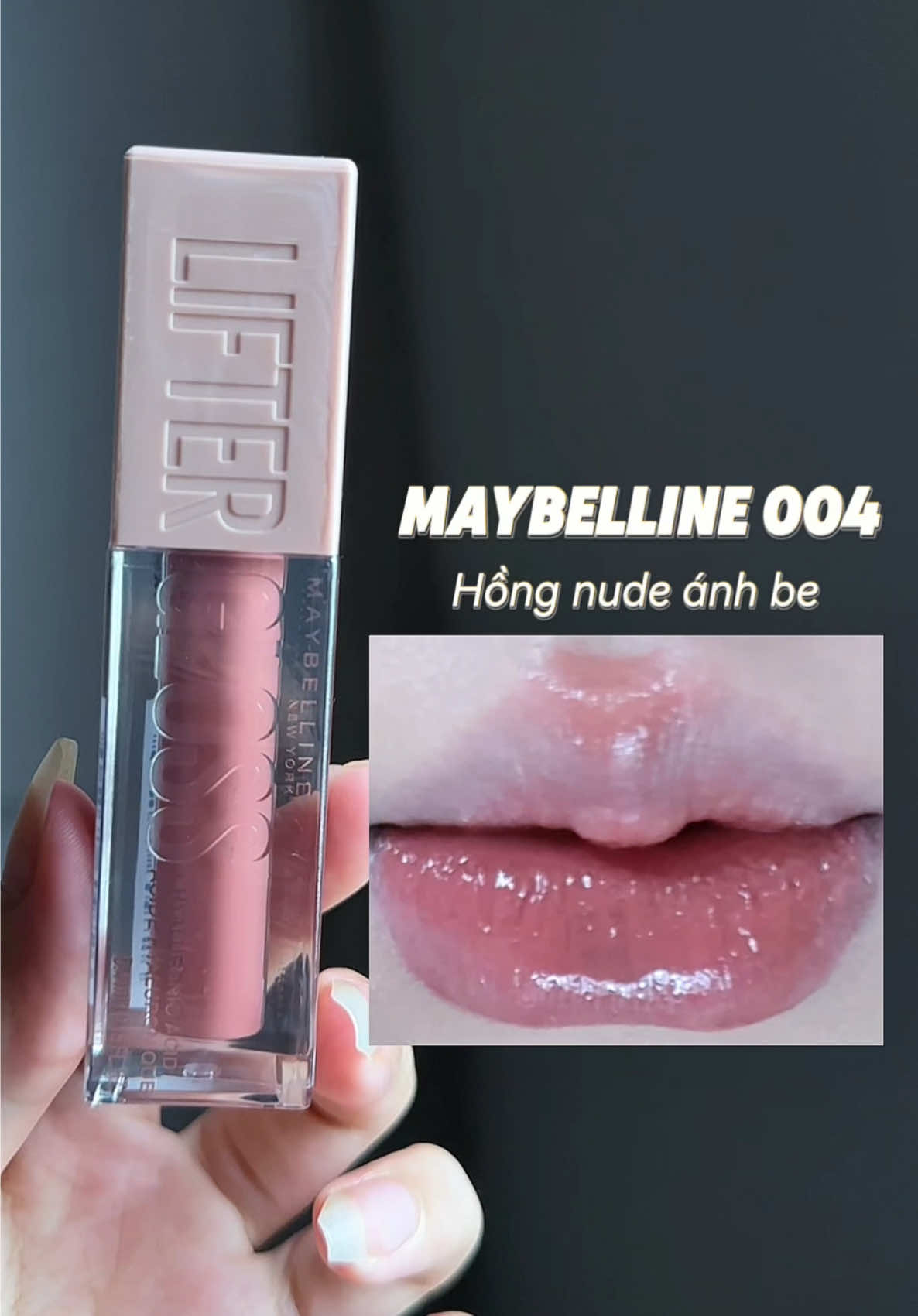 Son kẹo bóng Maybelline Gloss 004 - Hồng nude ánh be ✨🌸 #fyp #goclamdep #reviewson #swatchson #reviewlamdep #lolimeo #sonmoi  #makeupmaybellinepartner #TiktokFinds
