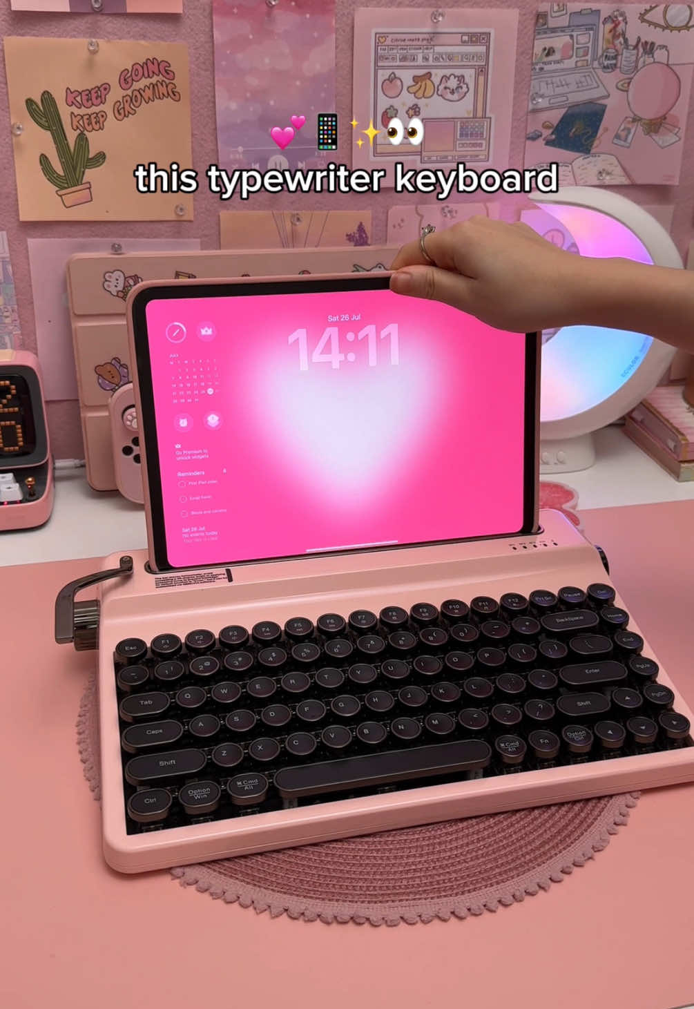 how cute is this typewriter keyboard 💕 I got the QL75 yunzii for my iPad and Samsung tablet - find all my iPad accessories in my amazon faves 🔗 in my b!0 ✨ Using my digital planner in goodnotes app, monkeytype, and lettre app ✏️
 
 🏷️ #ipad #ipadaccessories #typewriter #keyboard #digitalplanner #ipadnotes #digitalnotes #keyboardasmr #ipadnotetaking #keyboards #digitalnotetaking #digitalplanning #ipadplanner #ipadaesthetic #ipadkeyboard #studytok