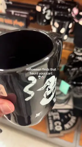 Halloween finds are officially out at TJ Maxx, and I couldn’t resist the spooky-chic vibes.  Think black skull mugs, gothic candles, and creepy-but-cute home decor perfect for your Halloween coffee bar or shelf styling.  If you’re a girly who loves affordable Halloween decor, run — don’t walk. These finds won’t last long! 🖤☕🎃 @TJ Maxx  #tjmaxxfinds #halloween 