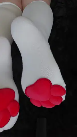 A new addition! Red Plush Paw Socks!