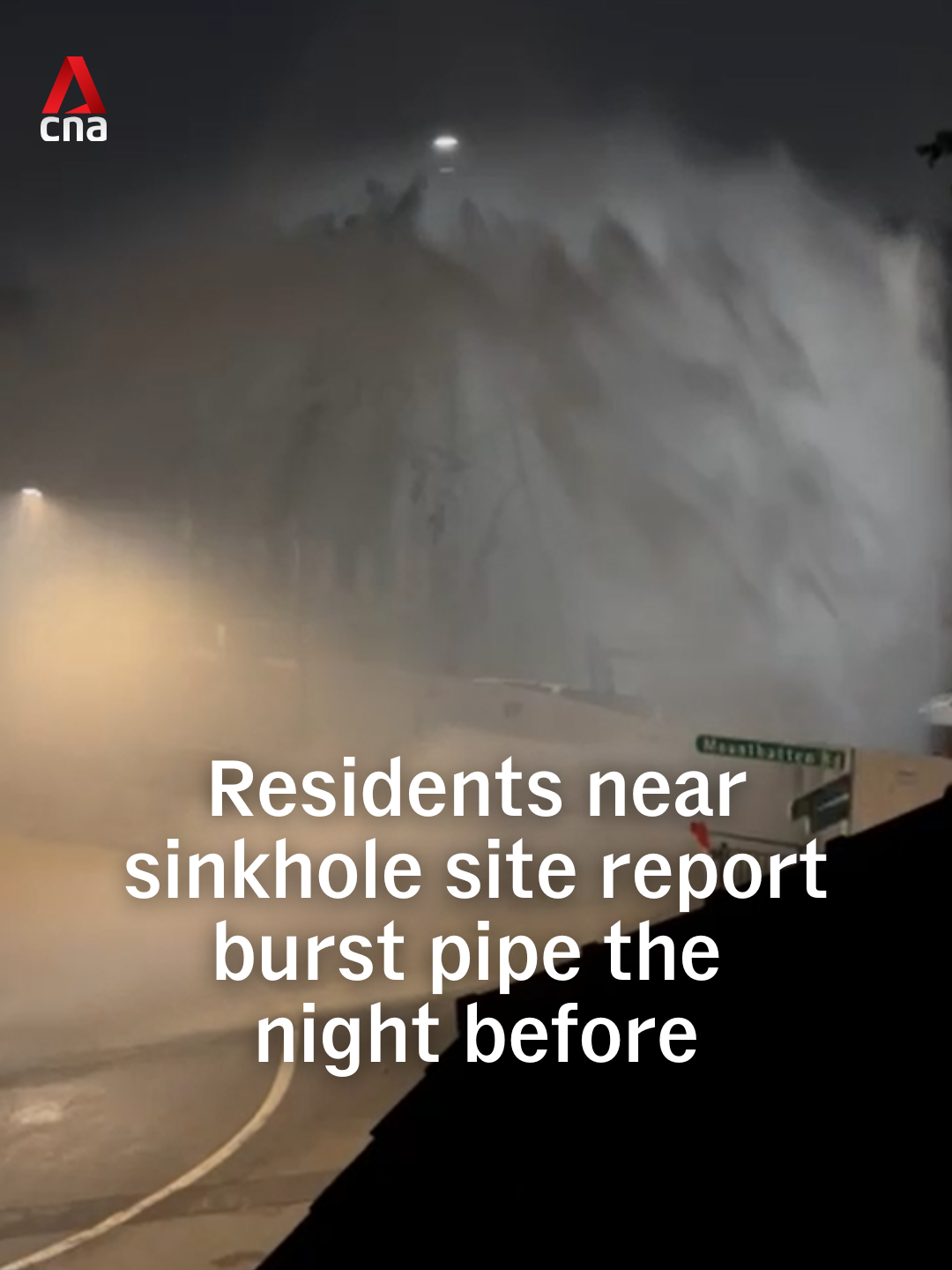 Residents near Tanjong Katong Road South told CNA that they saw water gushing out at Mountbatten Road and Jalan Seaview on Jul 25, the night before a sinkhole appeared in the area. One Amber resident Naveen Sheoran, 31, said the water reached as high as the treetops. #singapore #sgnews