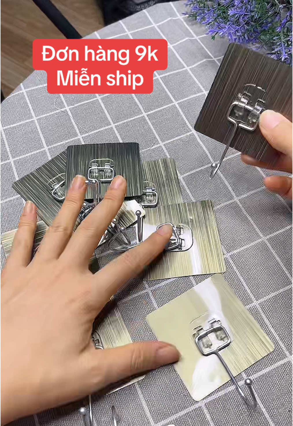 Combo 10 móc dán tường inox 9k #xuhuong #review #tiktokshop #deal1k 