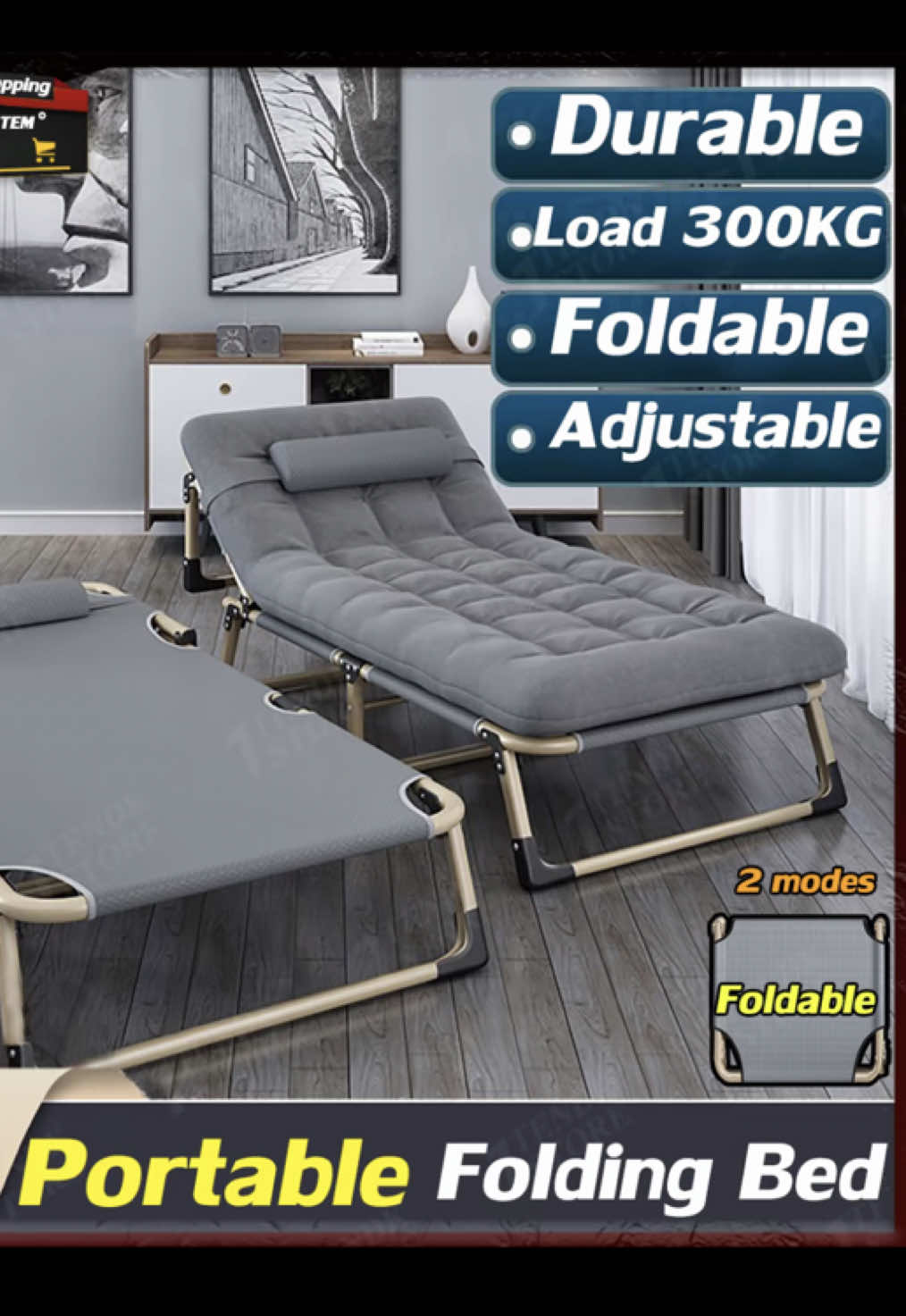 Sobrang Affordable Folding Bed with Foam and Pillow ✨ #heavydutyfoldingbed #foldingbed #foldingbedwithfoam #foldingsofa #sofabed #foldablebed #campingbed 