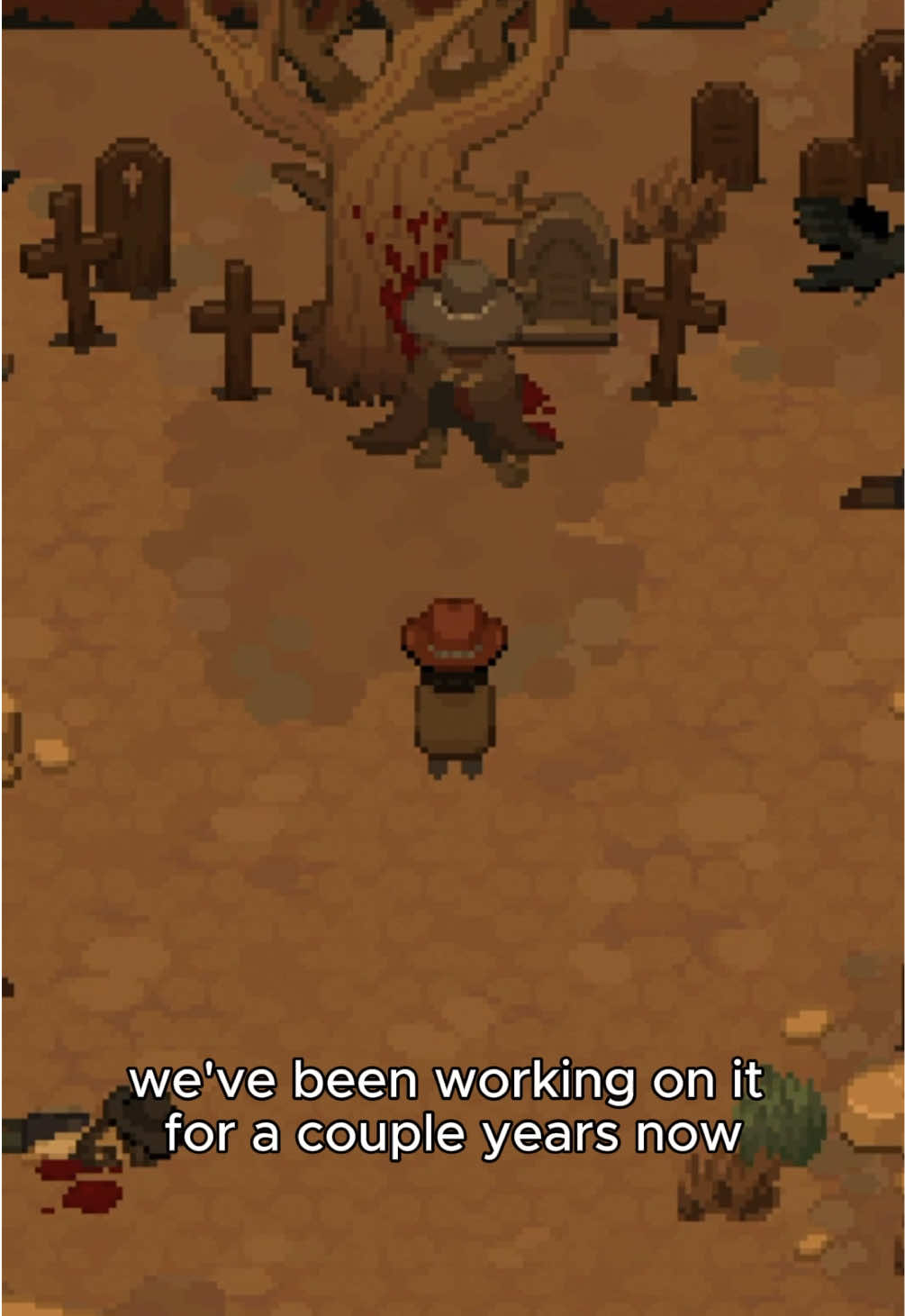 if a soulslike western sounds up your alley, play the tombwater demo on steam today!  #tombwater #indiegames #pixelartgame #soulslike #westerngame