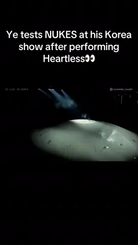 Ye taunts Kim Jong Un with a Nuke test at his show in South Korea👀 #kanyewest #southkorea🇰🇷 #BULLY #heartless #rap #music #peezyyorn 