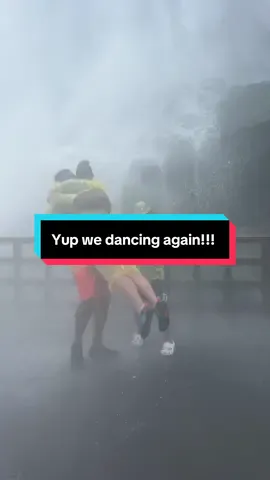 Same song and more dancing…this time under the falls!!! #niagarafalls #niagara #familyvacation #weekendtrip @Niagara Skyline Tours 