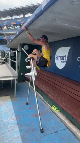Philly’s dugout is a breeze! #baseball #MLB #stilts #fyp #philly #phillies 