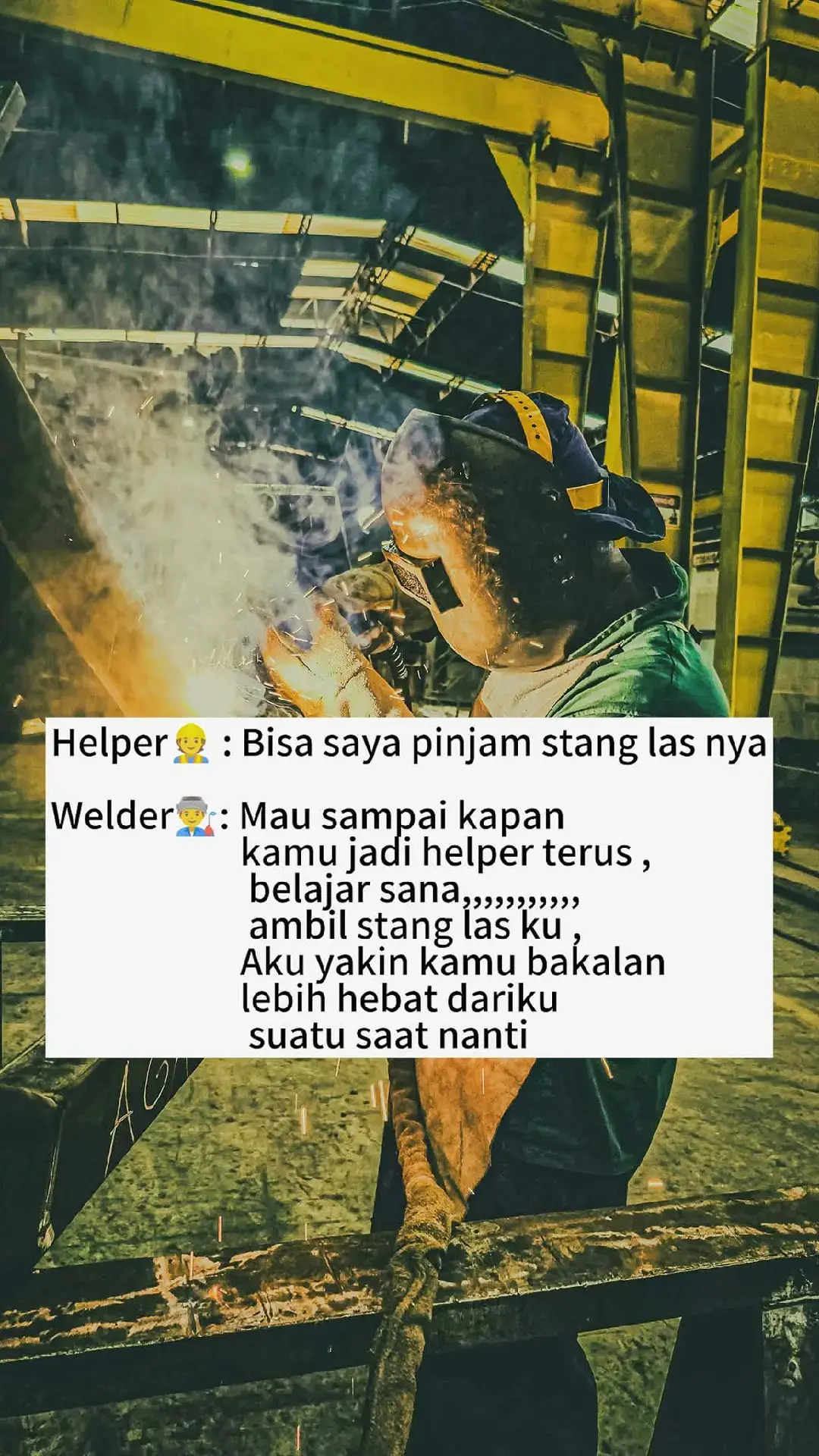 Karna semua berawal dari helper menjadi welder #welder #welding #fitter #helper