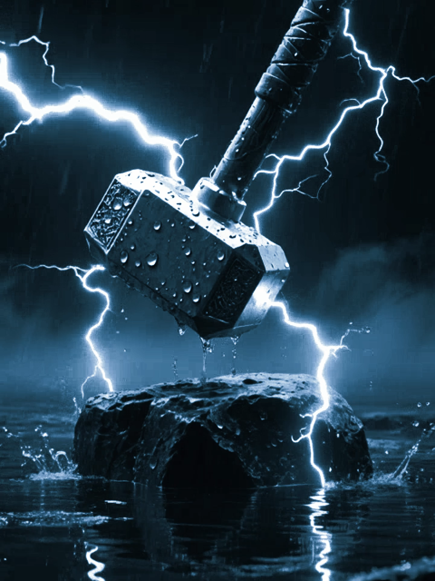 Live Wallpaper | Thor's Hammer #thorshammer #mjolnir #livewallpaper #lightning #godofthunder #mythological #epic #ai #power #wallpapervideo #fantasyweapon