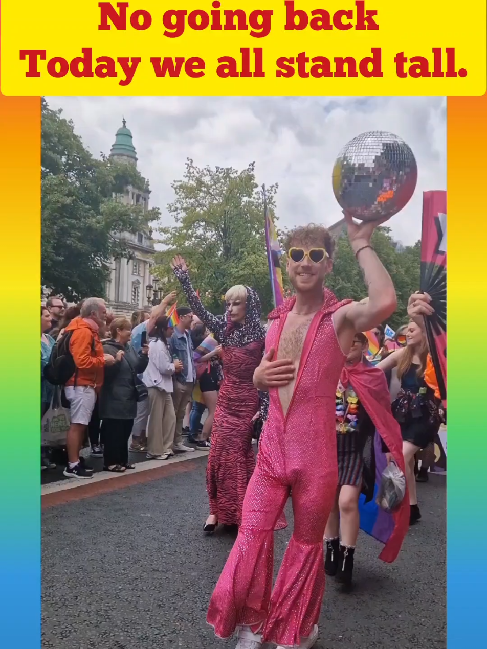 Happy Belfast pride. No going back Today we  all stand tall because we are all equal today. #belfastpride #belfast #lgbt #lgbtqlove 
