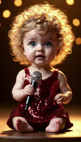 Can You Believe This Baby Version of Taylor Swift? 😍🎤 #TaylorSwift #CuteArt #babyvoice #GrammyStage #BabyCelebrity #babytalk