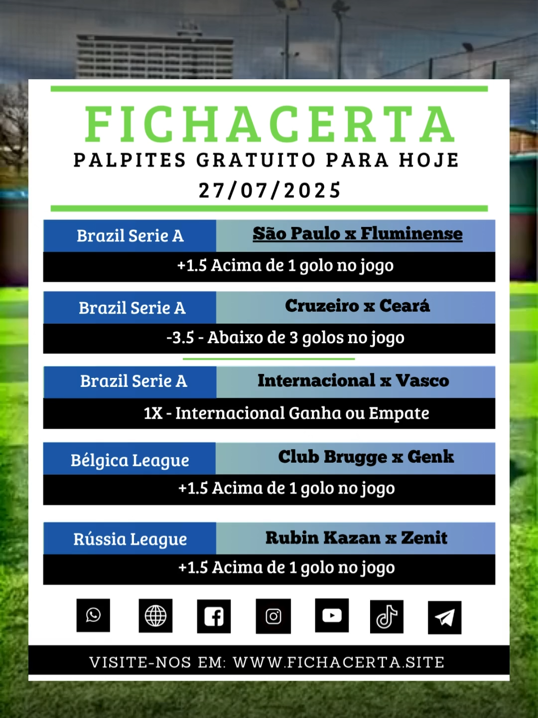 Palpites de FUTEBOL para HOJÉ (#parte124) ---------------- Seja bem-vindo a maior comunidade. Estamos felizes por telo aqui 🥳 Vem para o nosso Canal gratuito... Clique no link da bio (nosso site oficial). ---------------- #fichacerta #futebol #desporto #angola