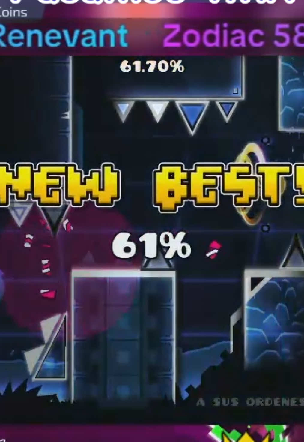 “Zodiac” 61% New Best jeje #tiktoklive #livehighlights #zodiac #geometrydash #tiktokindia #fyp #geometrydashgameplay #extremedemon #geometrydashdemon #streamer 
