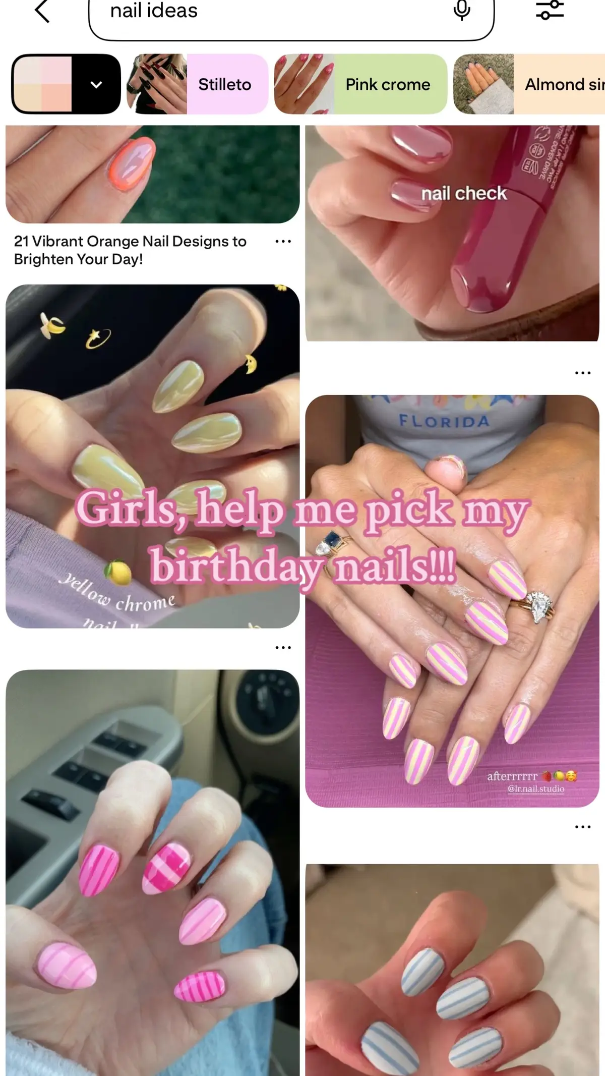 I’m leaning towards stripes if you couldn’t tell #nail #nailinspo #nailideas #birthday 